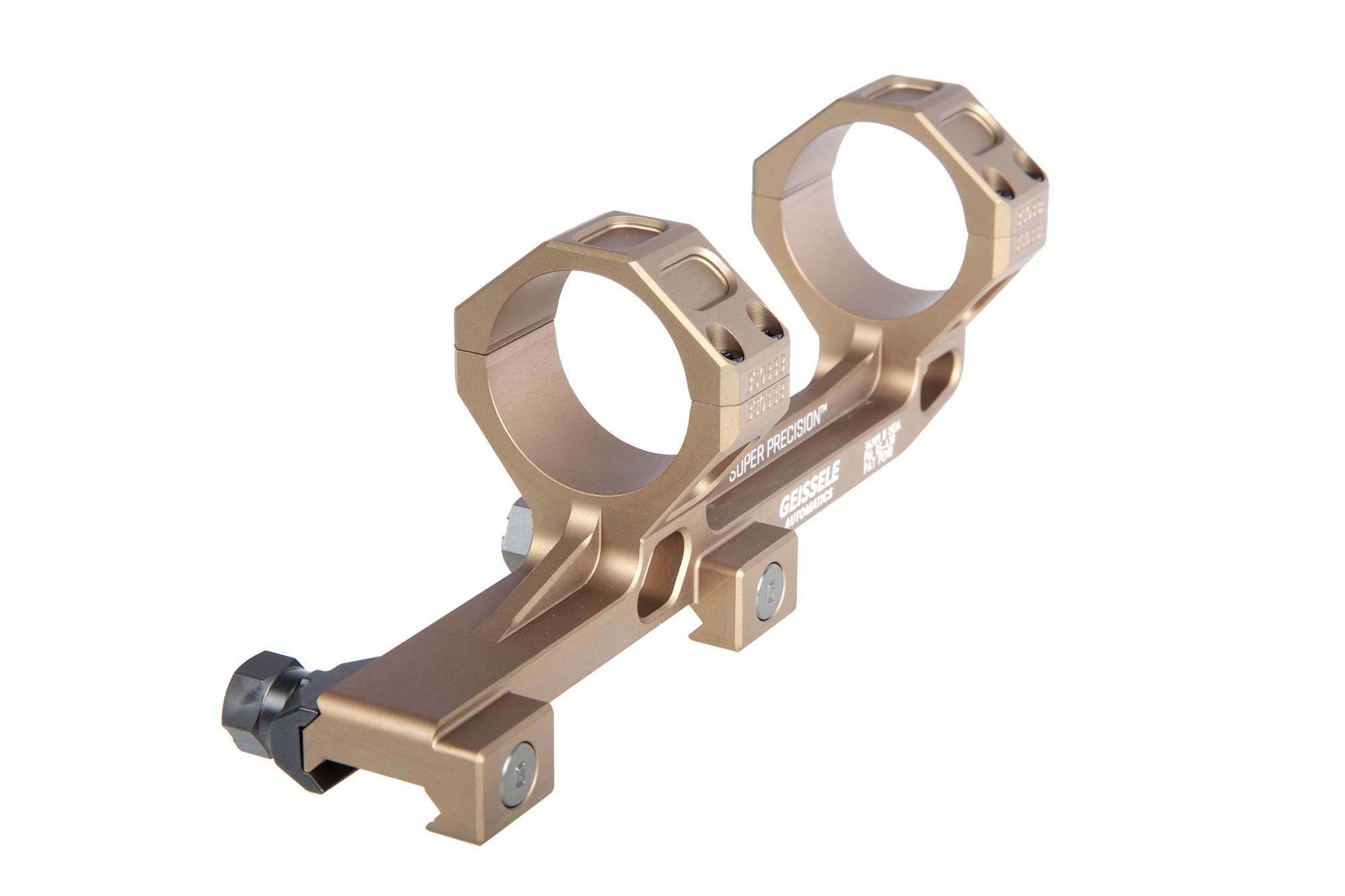 Geissele Geissele Automatics AR-15 Super Precision Hyper Extended 34mm Scope Mount - Desert Dirt, vista 3